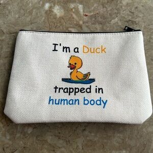 I’m a Duck trapped in human body Makeup Cosmetic Travel Beach Pouch Travel Bag